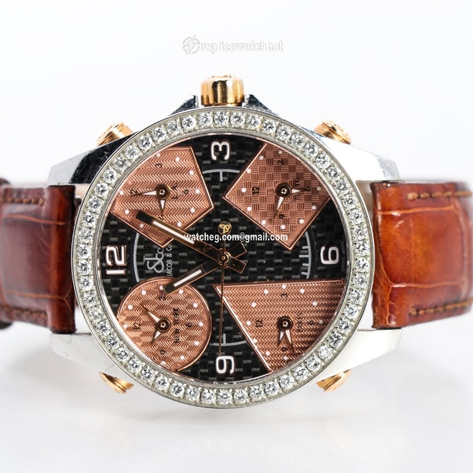 Jacob & Co. Five Time Zone Mens watch Unisex Quartz Steel JCM115DA 2