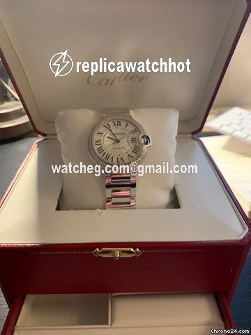 Cartier Ballon Bleu 36mm Womens watch Automatic White gold WJBB0008 2