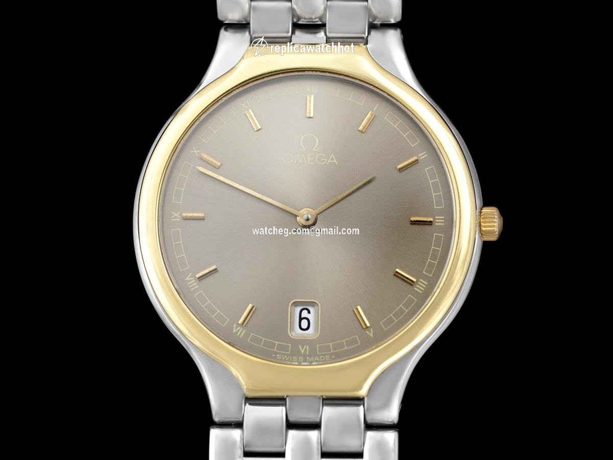 Omega De Ville Mens watch Unisex Quartz Gold Steel 7458 2