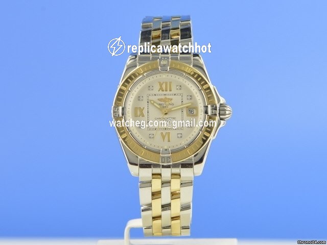 Breitling Cockpit Lady Womens watch Quartz Gold Steel D71356 2
