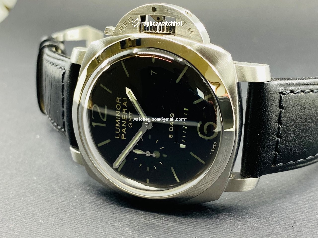 Panerai Luminor 1950 8 Days GMT Manual winding Steel PAM00233 2