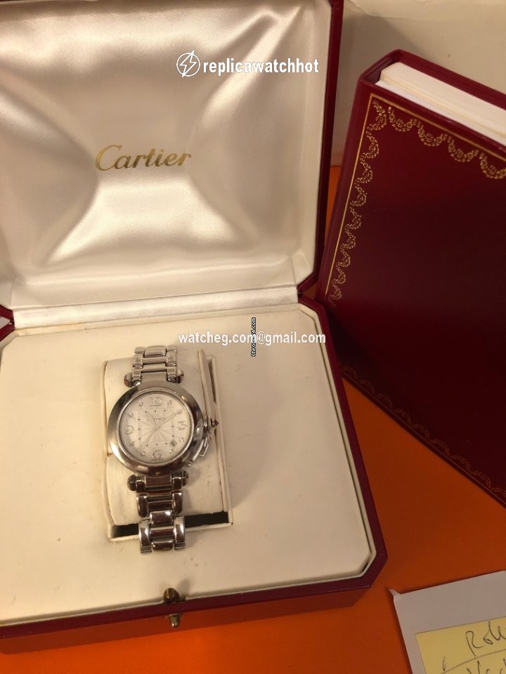 Cartier Pasha Womens watch Automatic White gold 2528 2