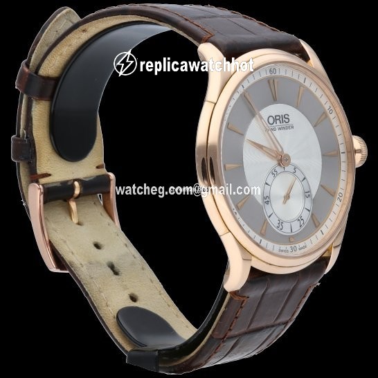 Oris Artelier Small Second Mens watch Unisex Manual winding Rose gold 01 396 7580 6051-SET 2