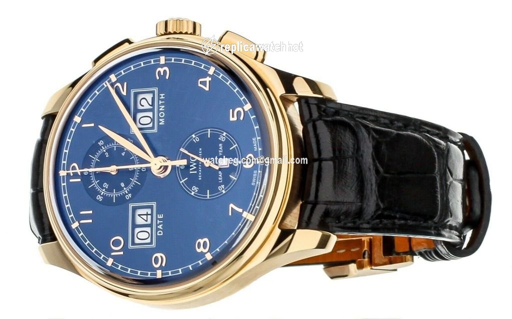 IWC Portuguese Perpetual Calendar Digital Date-Month Mens watch Unisex Automatic Rose gold IW397204 2