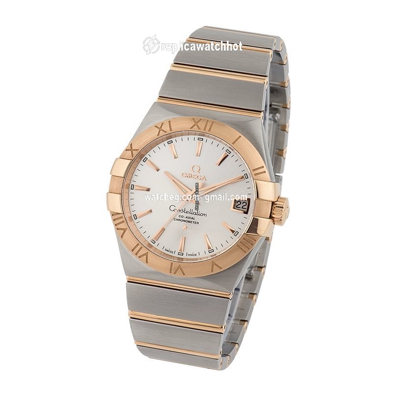 Omega Constellation Men Mens watch Unisex Automatic Gold Steel 123.20.38.21.02.001 2