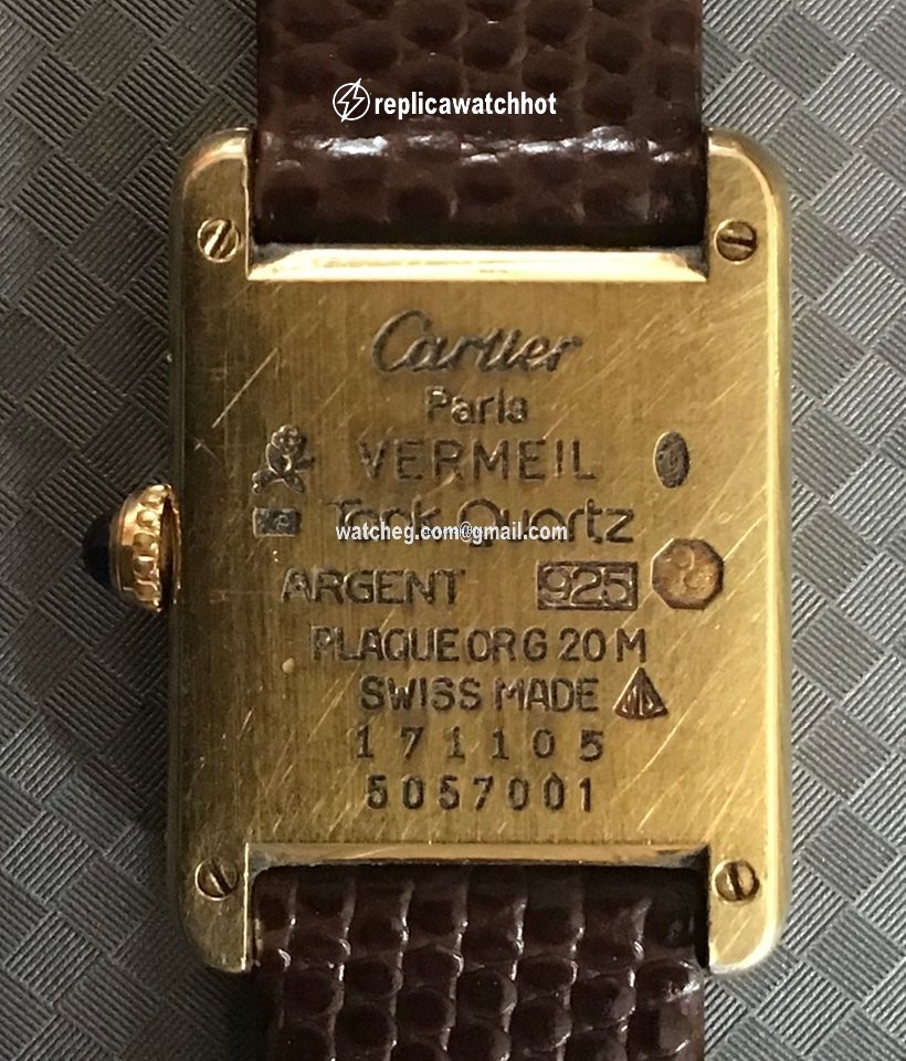 Cartier Tank Vermeil Womens watch Quartz Silver 5057001 2