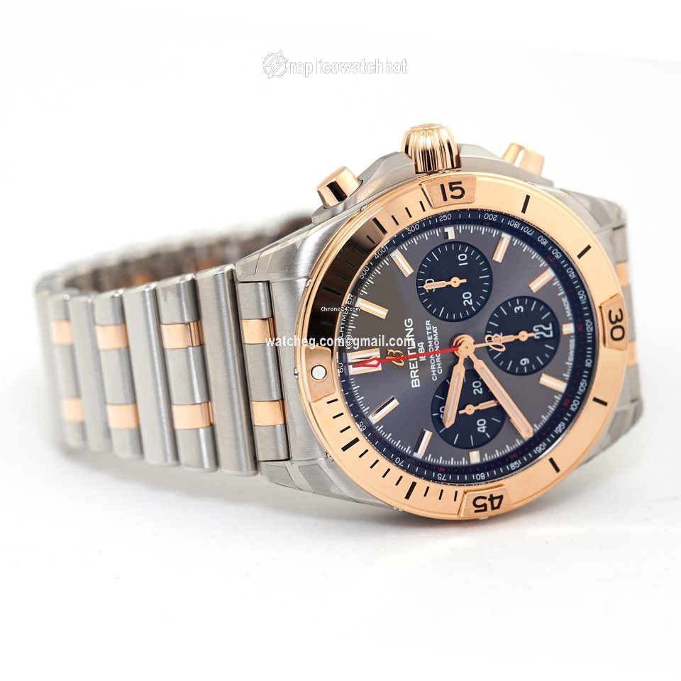 Breitling Chronomat Mens watch Unisex Automatic Gold Steel UB0134101B1U1 2