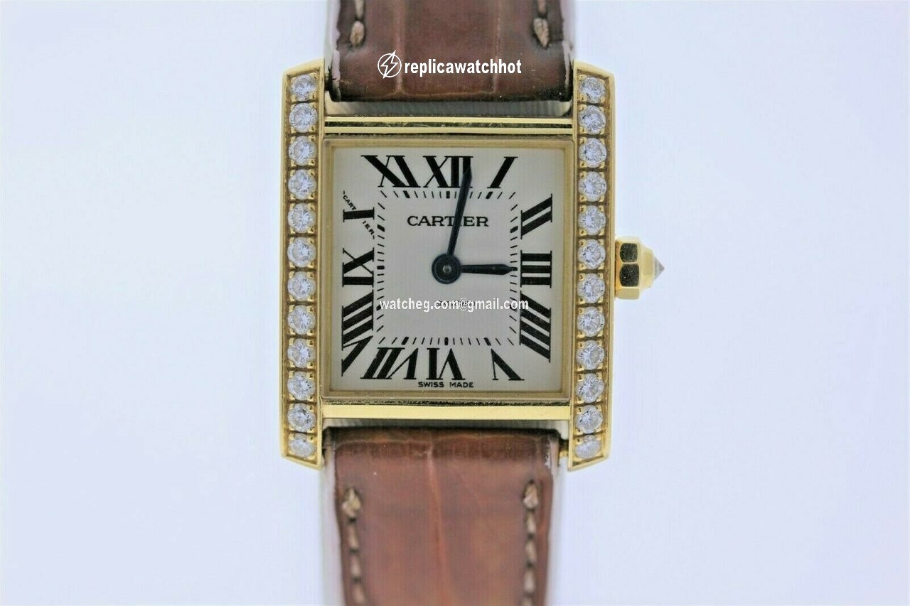 Cartier Tank Francaise Quartz Yellow gold WE100151 2