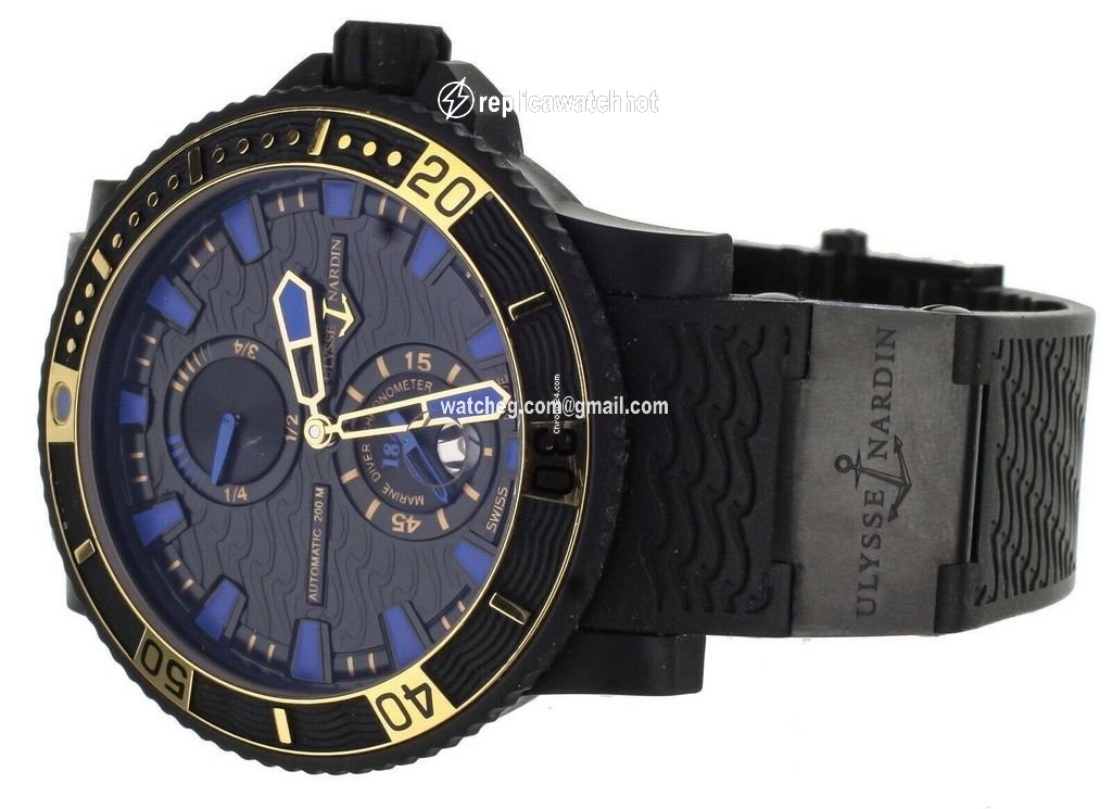 Ulysse Nardin Diver Black Sea Mens watch Unisex Automatic Gold Steel 263-92 2