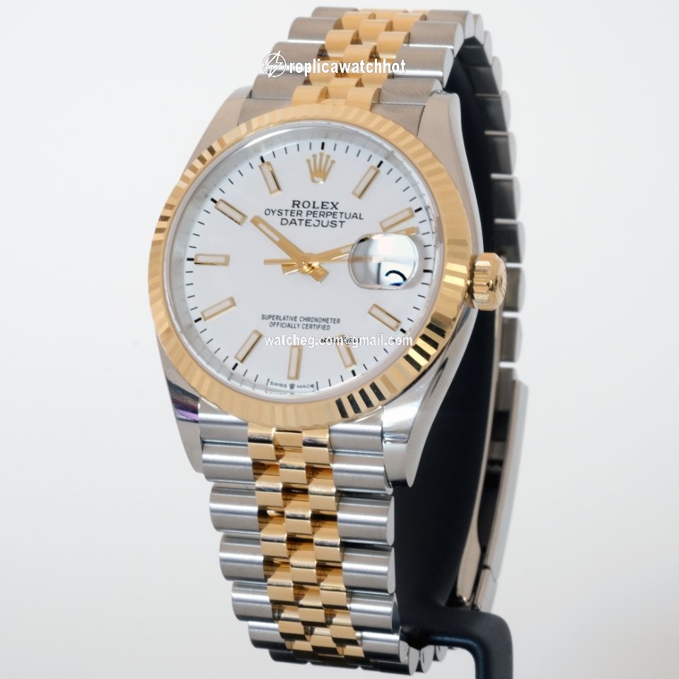 Rolex Datejust 36 Womens watch Gold Steel Automatic 126233-0019 2