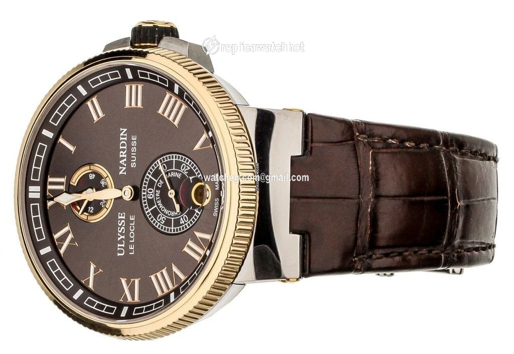 Ulysse Nardin Marine Chronometer Manufacture Mens watch Unisex Automatic Gold Steel 1185-126 2