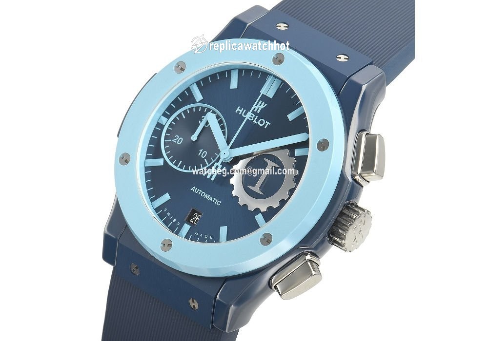 Hublot Classic Fusion Blue Mens watch Unisex Automatic Ceramic 521.EX.7170.RX.GIT19 2