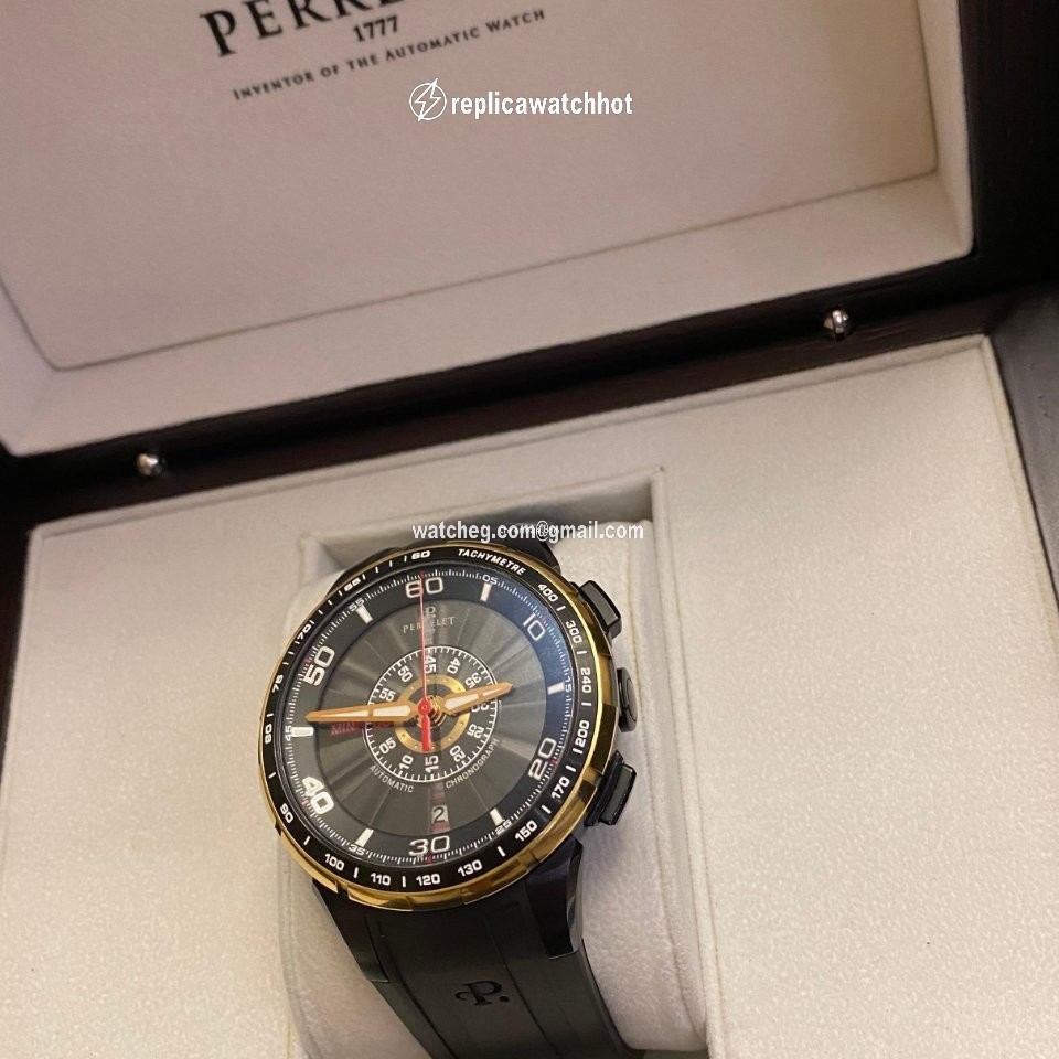Perrelet Turbine Chrono Mens watch Unisex Automatic Gold Steel A3036 1 2