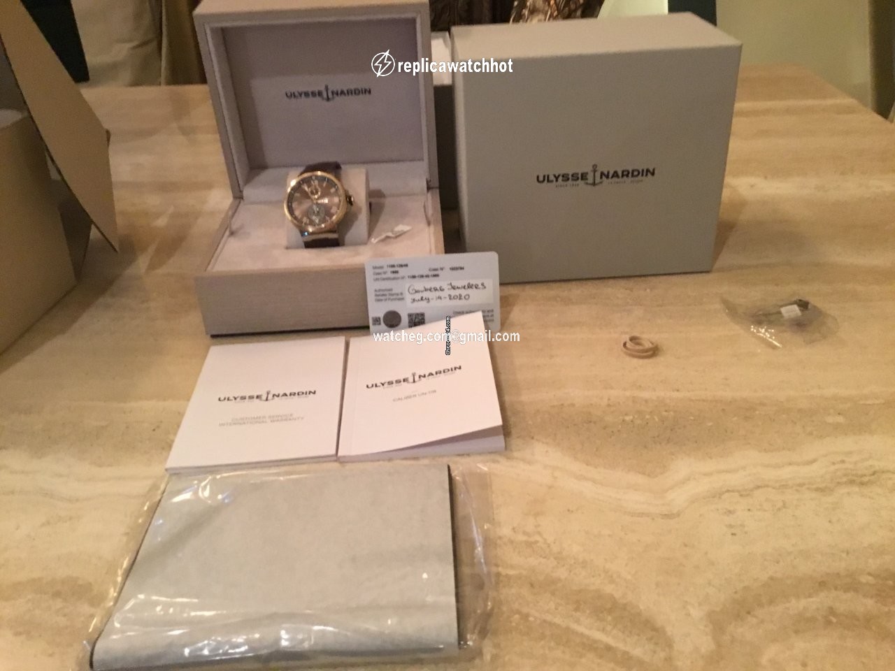 Ulysse Nardin Marine Chronometer Manufacture Mens watch Unisex Automatic Gold Steel 1185-126 45 2