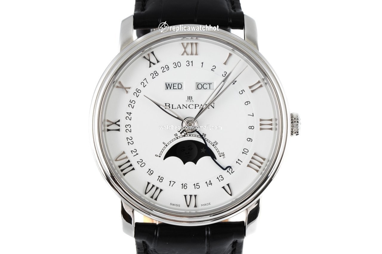 Blancpain Villeret Quantieme Complet Mens watch Unisex Automatic Steel 6654-1127-55B 2