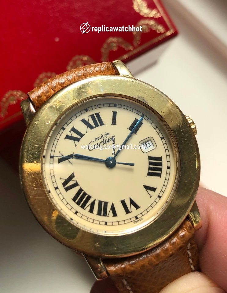 Cartier Quartz Gold Steel 1800 1 2