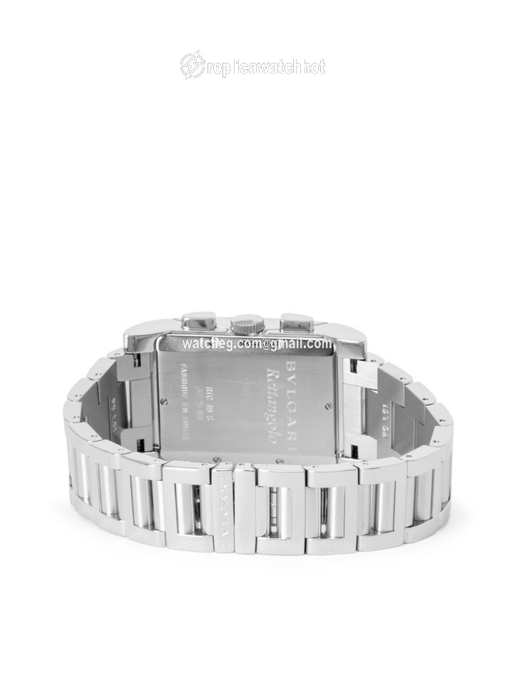 Bulgari Rettangolo Mens watch Unisex Quartz Steel RTC 49 S 2