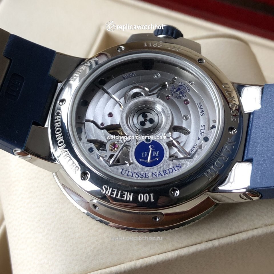 Ulysse Nardin Marine Chronometer Manufacture Mens watch Unisex Automatic Steel 1183-126-3 43 2