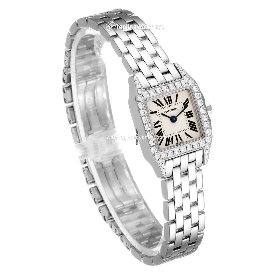 Cartier Santos Demoiselle Womens watch Quartz White gold WF9005Y8 2
