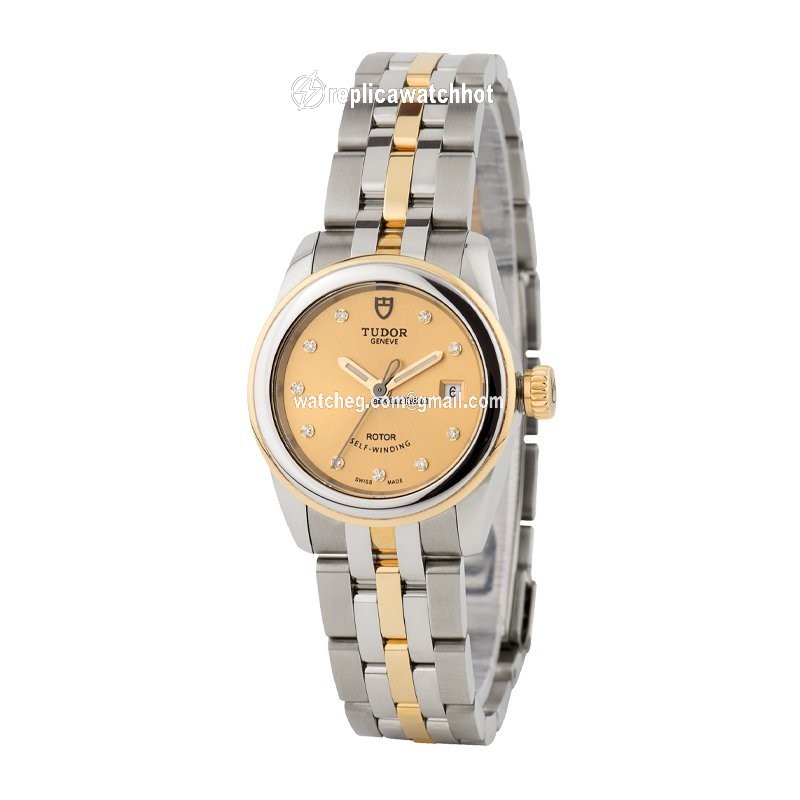 Tudor Glamour Date Womens watch Automatic Gold Steel 51003-0003 2