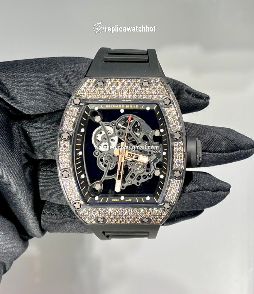 Richard Mille RM 055 Mens watch Unisex Manual winding Rose gold RM 055 Bubba Watson 2