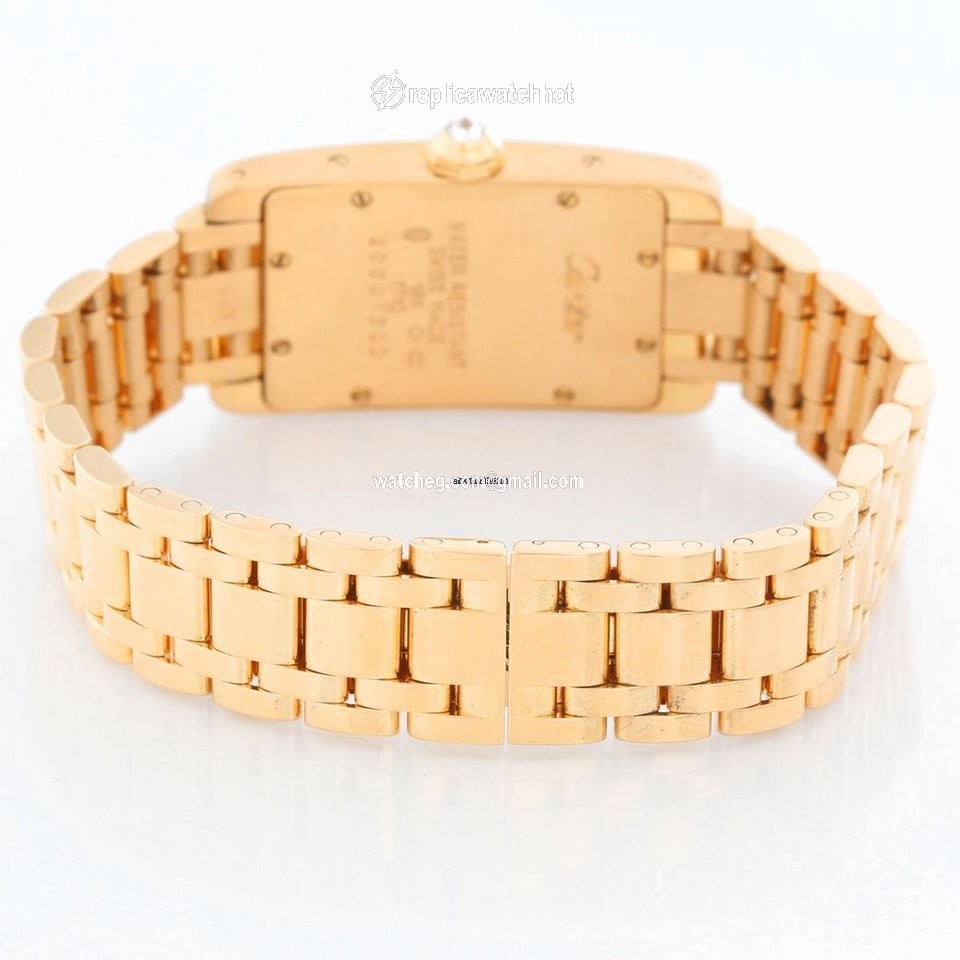 Cartier Tank Americaine Womens watch Quartz Yellow gold WB7012K2 2
