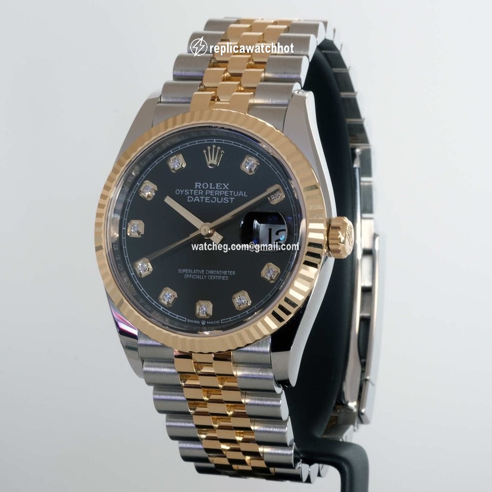 Rolex Datejust 36 Womens watch Gold Steel Automatic 126233-0021 2