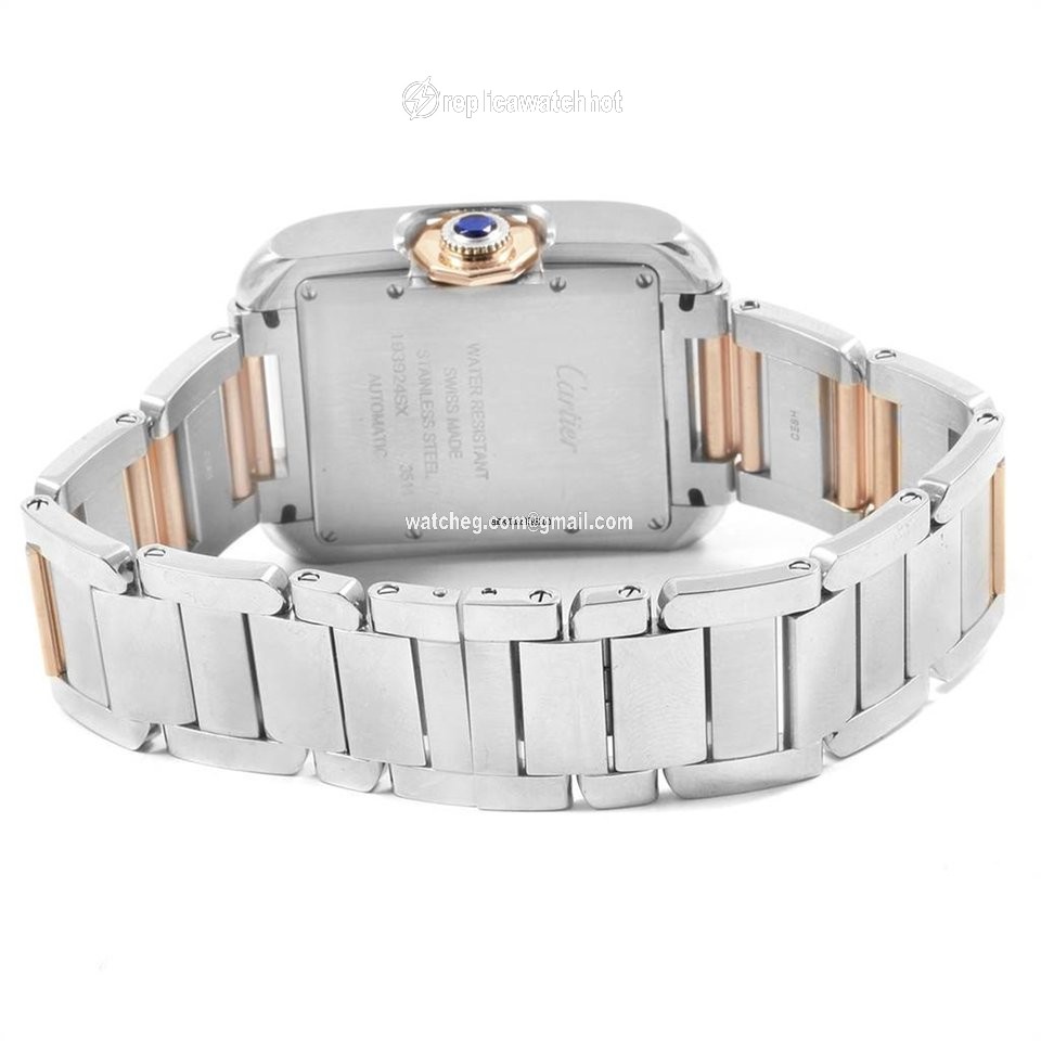Cartier Tank Anglaise Mens watch Unisex Automatic Gold Steel W5310007 2