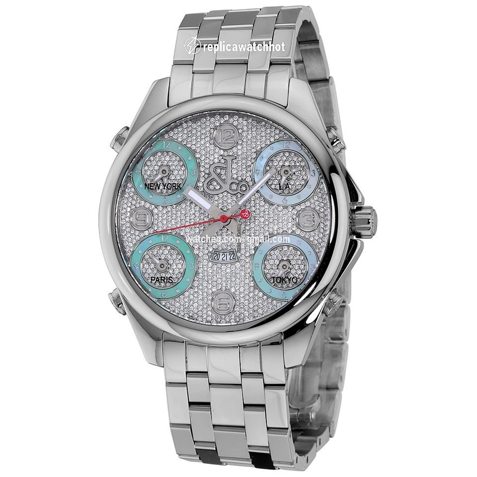 Jacob & Co. Five Time Zone Mens watch Unisex Quartz Steel JC30G 2