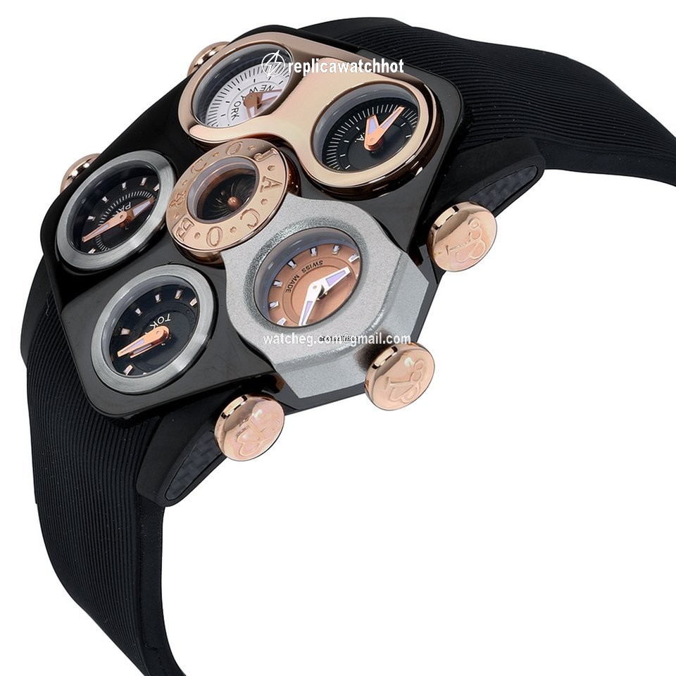 Jacob & Co. Five Time Zone Mens watch Unisex Quartz Rose gold GR1-24 2
