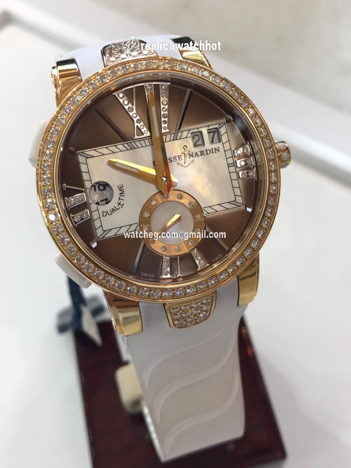 Ulysse Nardin Executive Dual Time Lady Womens watch Automatic Rose gold 246-10B-3C 30-05 2