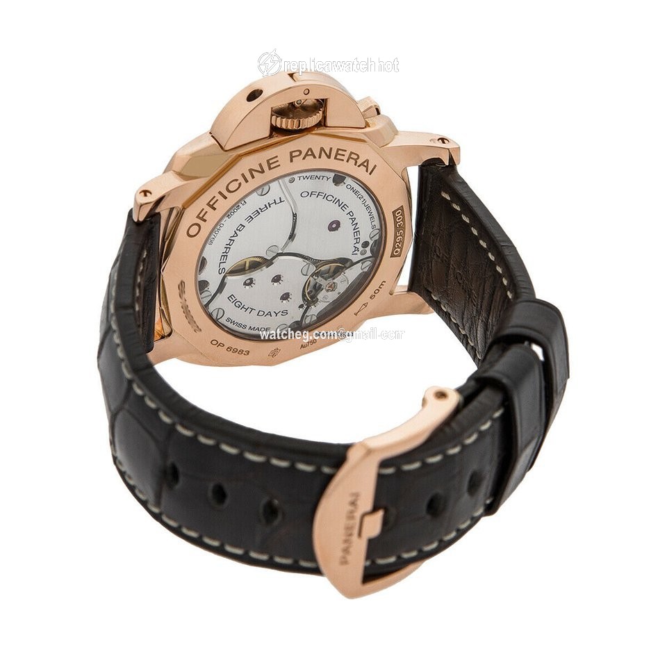 Panerai Luminor 1950 8 Days GMT Mens watch Unisex Manual winding Rose gold PAM 576 2