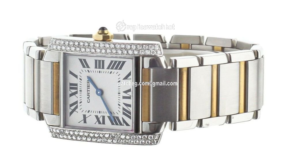 Cartier Tank Francaise Womens watch Quartz Gold Steel W2TA0003 2301 2