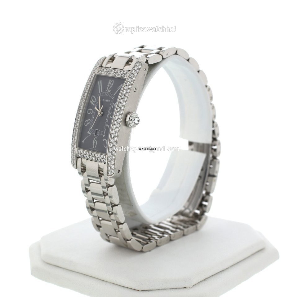 Cartier Tank Americaine Womens watch Automatic White gold WB7045L1 2