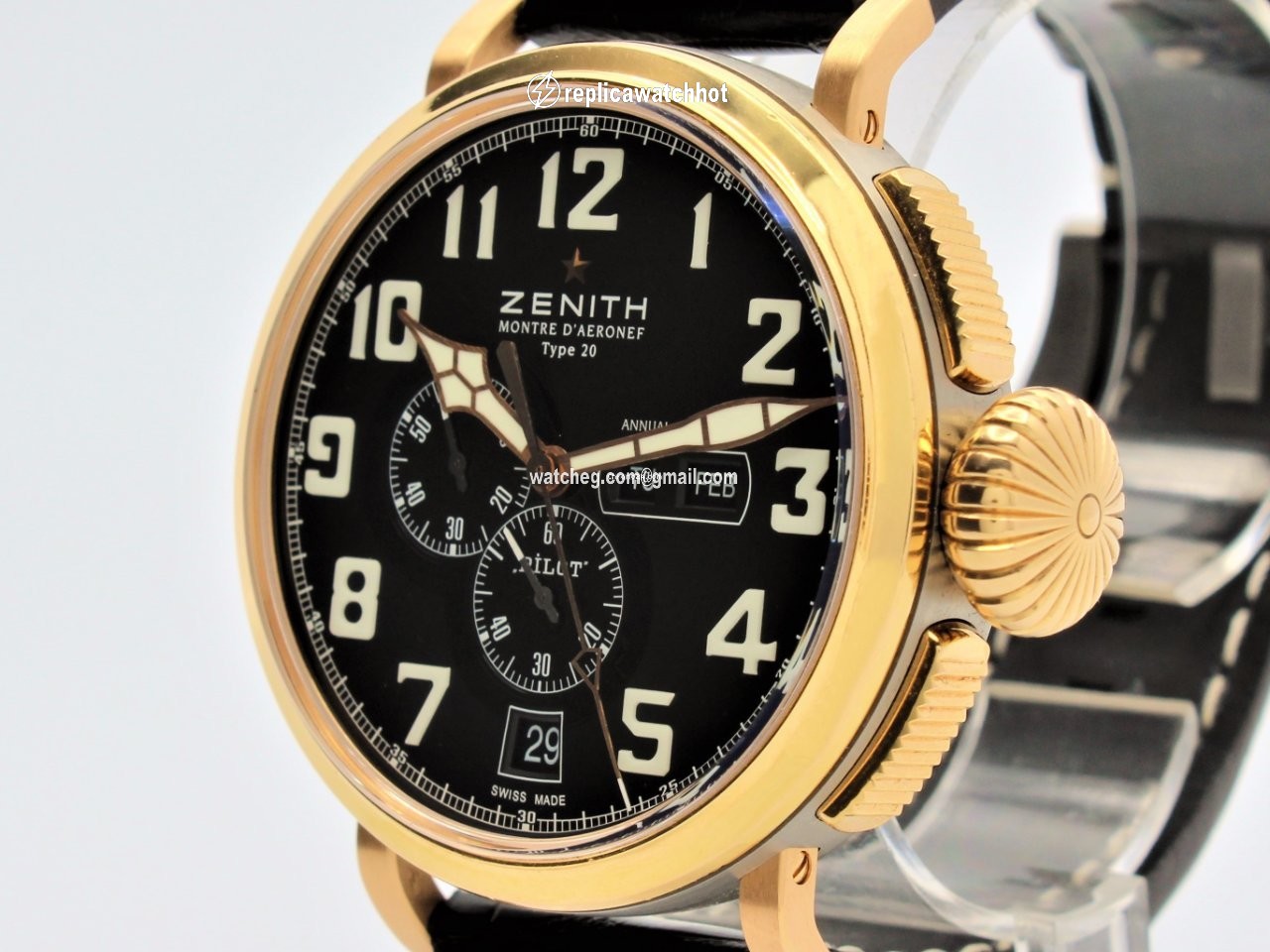 Zenith Pilot Type 20 Annual Calendar Mens watch Unisex Automatic Titanium 87.2430.4054 2