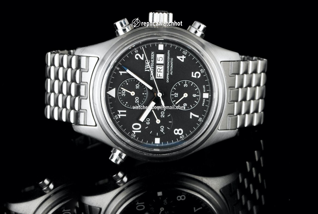 IWC Pilot Double Chronograph Mens watch Unisex Automatic Steel IW371319 2