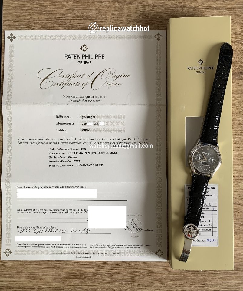 Patek Philippe Perpetual Calendar Mens watch Unisex Automatic Platinum 5140P-017 2