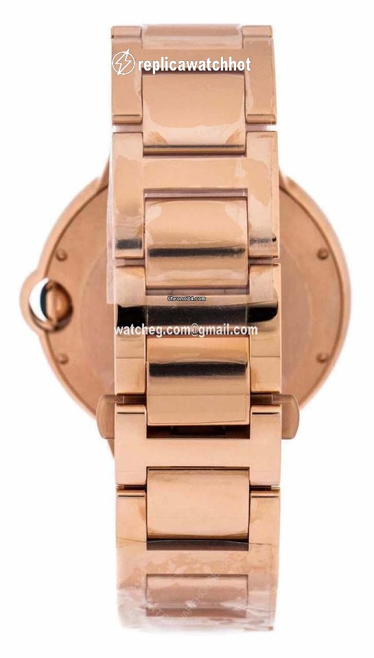 Cartier Ballon Bleu 42mm Mens watch Unisex Automatic Rose gold W69006Z2 2