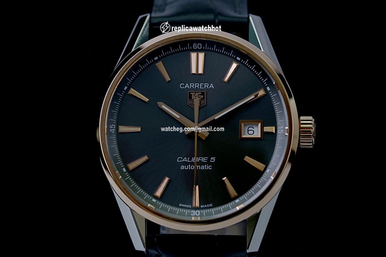 TAG Heuer Carrera Calibre 5 Mens watch Unisex Automatic Gold Steel WAR215E.FC6336 2
