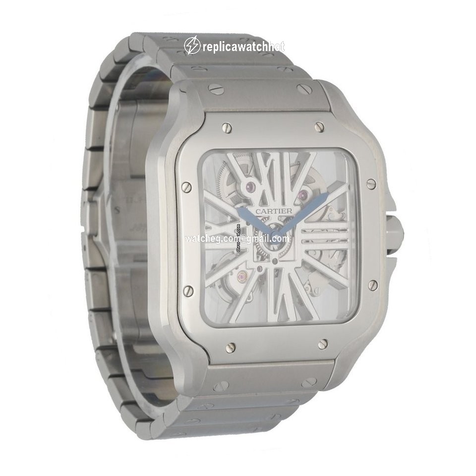 Cartier Santos Mens watch Unisex Manual winding Steel WHSA0015 2