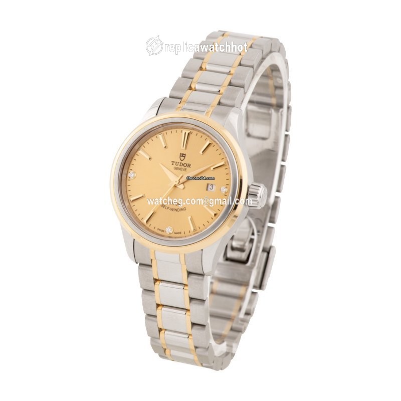 Tudor Style Womens watch Automatic Gold Steel M12103-004 2