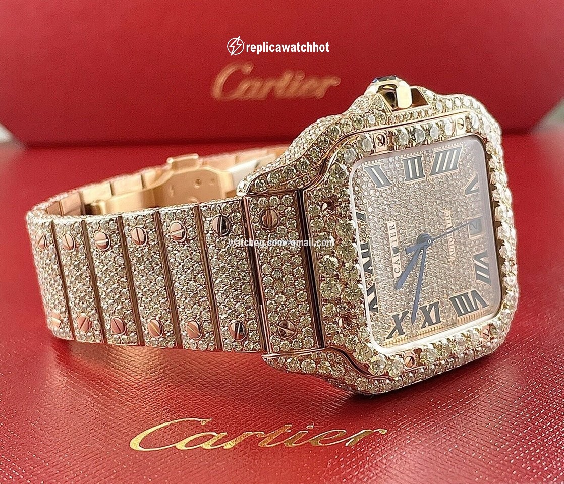 Cartier Santos Mens watch Unisex Automatic Rose gold WGSA0009 2