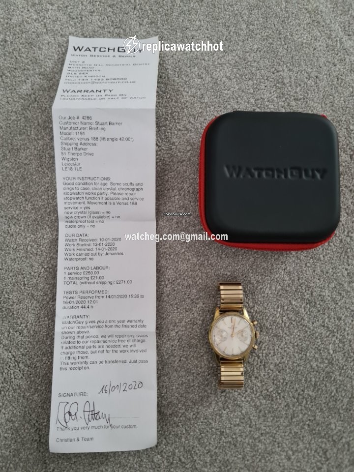 Breitling Mens watch Unisex Manual winding Gold Steel 1191 2
