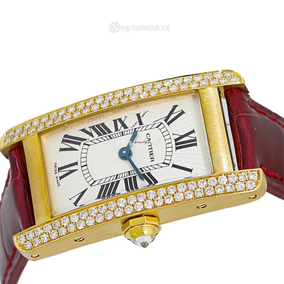Cartier Tank Americaine Womens watch Quartz Yellow gold 2489 - WJTA0003 2