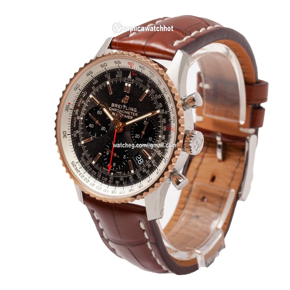 Breitling Navitimer 1 B01 Chronograph 43 Mens watch Unisex Automatic Gold Steel UB0121211F1P1 2