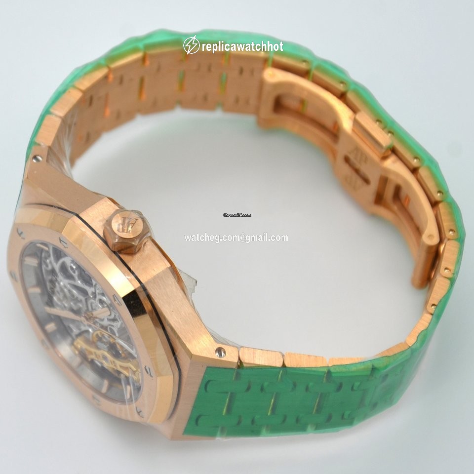 Audemars Piguet Royal Oak Double Balance Wheel Openworked Mens watch Unisex Automatic Rose gold 15467OR.OO.1256OR.01 2