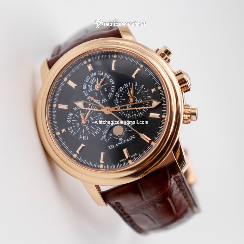 Blancpain Leman Fly-Back Mens watch Unisex Automatic Rose gold 2685F-3630-53B 2