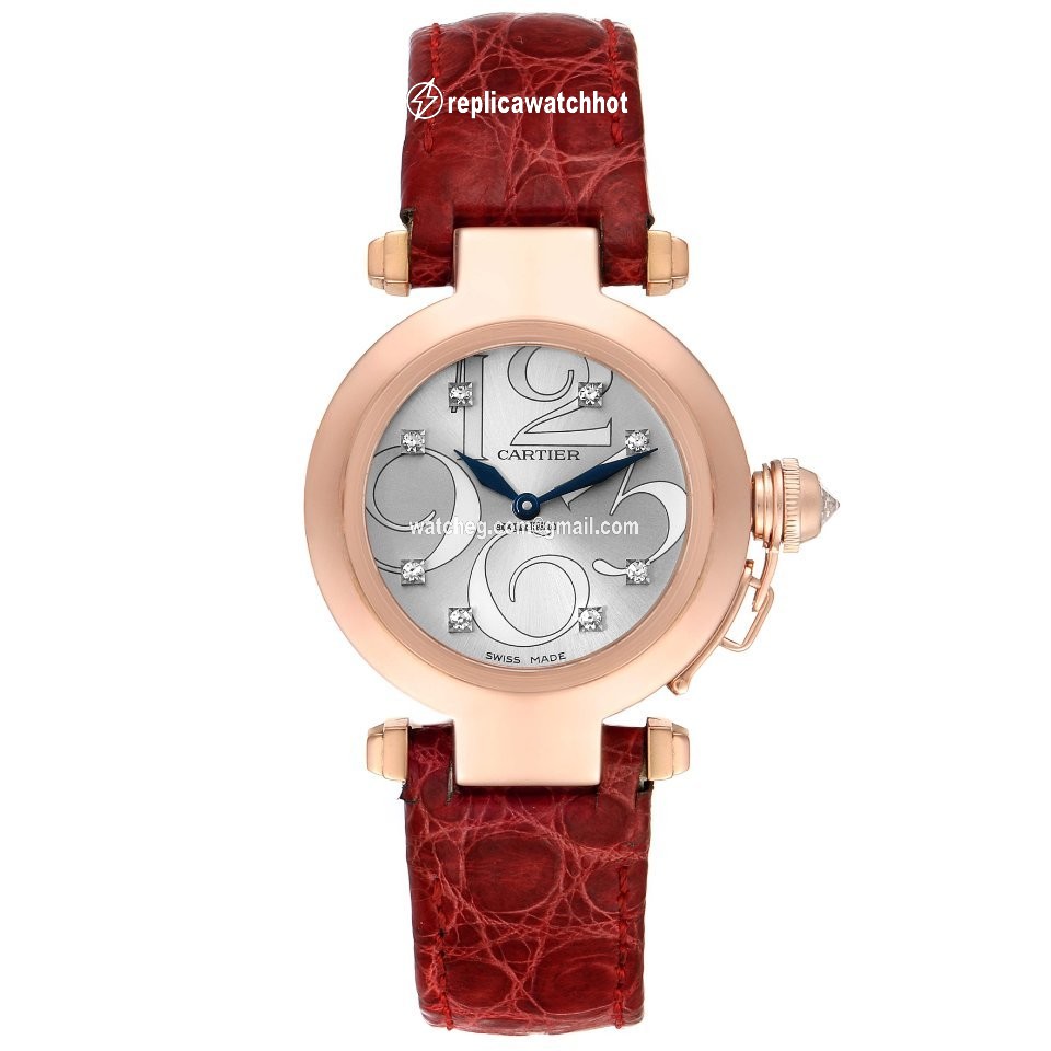 Cartier Pasha Womens watch Quartz Rose gold WJ123021 2