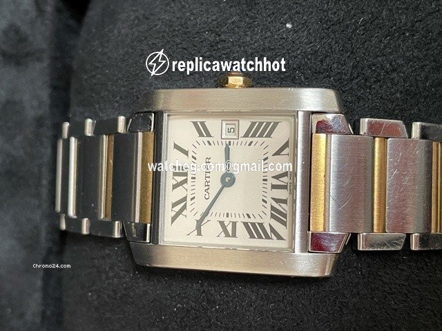 Cartier Tank Francaise Mens watch Unisex Quartz Gold Steel W51012Q4 2