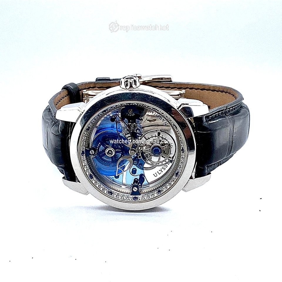 Ulysse Nardin Royal Blue Tourbillon Mens watch Unisex Manual winding Platinum 799-80 2